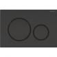 Geberit Sigma 20 Round betjeningplade - Blank sort m/mat sort