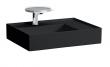 Kartell by Laufen 60 h�ndvask t/v�g eller m�bel - 1 hanehul - Uden overl�b - Sort h�jglans