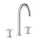 Grohe Atrio 3-huls h�ndvaskarmatur m/svingtud og bundventil - Krom