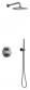 Damixa Silhouet komplet brusesystem til indbygning - B�rstet grafitgr�