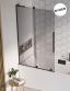 Str�mberg Faro 72 badekarv�g m/skyded�r - Klar glas/kobber