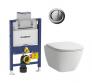 Laufen Lua RIMless toiletpakke inkl. lav cisterne, krom trykknap og s�de m/ soft-close