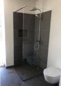 Bath fast brusev�g 50 cm - Klar glas - Krom