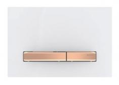 Geberit Sigma 50 Square betjeningsplade - Hvid/Rødguld