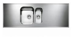 Intra AG16-KV st�lbordplade k�kkenvask - Vendbar - Dobbelt - 160 cm