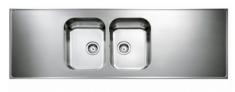 Intra AH18-KV st�lbordplade k�kkenvask - Vendbar - Dobbelt - 180 cm