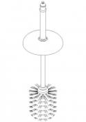 Damixa Tradition toiletb�rste med stang og l�g - krom