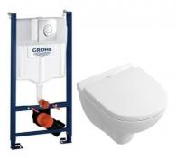 V&B O.novo Compact toiletpakke inkl. cisterne, krom betjeningsplade og sæde m/soft-close