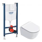 Catalano Sfera 50 væghængt toilet inkl sæde m/SoftClose, cisterne og betjening i hvid