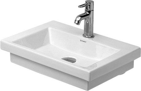 Outlet - Duravit 2nd Floor håndvask UDEN hanehul - 500mm - slebet underkant Outlet - Duravit 2nd Floor håndvask UDEN hanehul - 500mm - slebet underkant