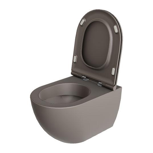 Lavabo Comoda rimless væghængt toilet inkl. EasyClean og sæde m/soft-close - Taupe Lavabo Comoda rimless væghængt toilet inkl. EasyClean og sæde m/soft-close - Taupe