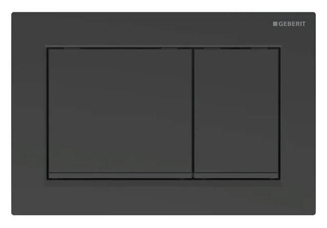 Geberit Omega 20 Square betjeningsplade easy-to-clean-belagt - Mat sort m/blank sort Geberit Omega 20 Square betjeningsplade easy-to-clean-belagt - Mat sort m/blank sort