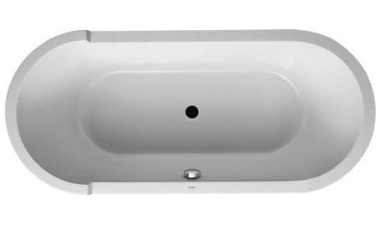 Duravit Starck ovalt badekar t/indbygning - 180 x 80 - 2 rygl&aelig;n