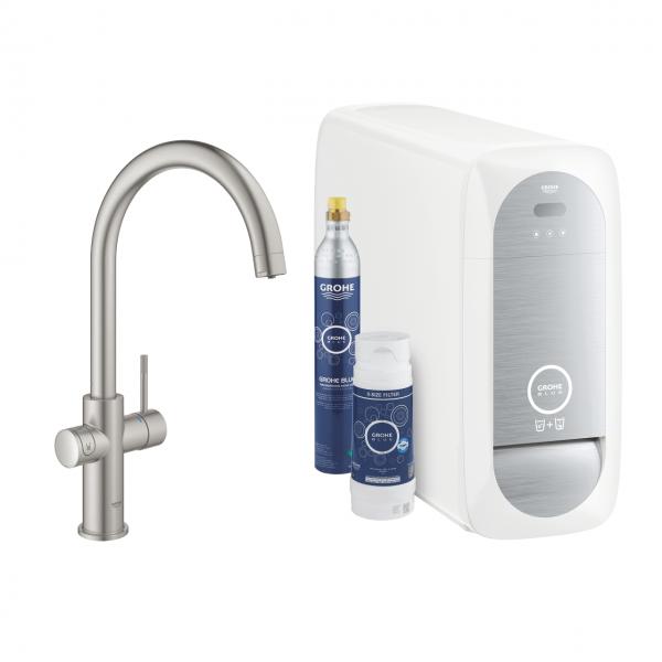 Grohe Blue Home køkkenbatteri m/C-tud - Supersteel Grohe Blue Home køkkenbatteri m/C-tud - Supersteel