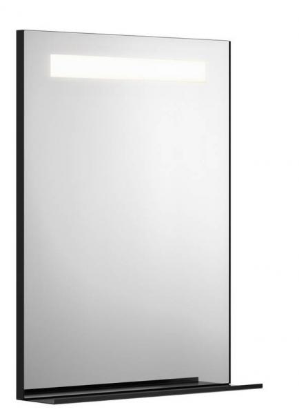 Gustavsberg spejl m/LED lys, aftagelig hylde og mat sort ramme - 60 cm Gustavsberg spejl m/LED lys, aftagelig hylde og mat sort ramme - 60 cm