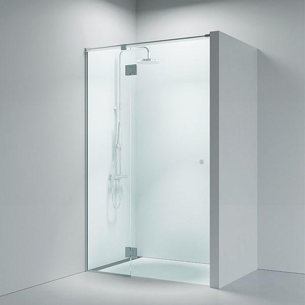 Strømberg Lucca 55 svingdør m/sidepanel - Klart glas/krom Strømberg Lucca 55 svingdør m/sidepanel - Klart glas/krom