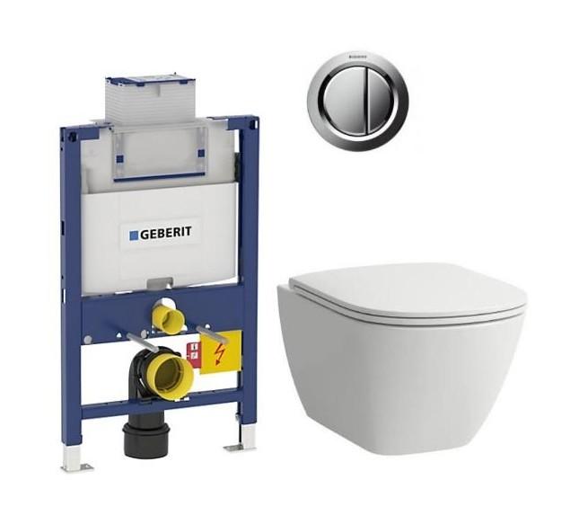 Laufen Lua RIMless toiletpakke inkl. lav cisterne, krom trykknap og sæde m/ soft-close Laufen Lua RIMless toiletpakke inkl. lav cisterne, krom trykknap og sæde m/ soft-close