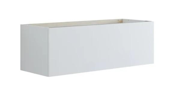 Dansani Luna sideskab 120x40 m/skuffe - Hvid mat