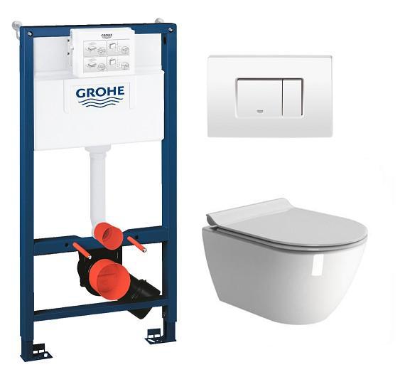 GSI Pura kompakt RIMless toiletpakke inkl. sæde m/soft-close, mellem cisterne og hvid betjening GSI Pura kompakt RIMless toiletpakke inkl. sæde m/soft-close, mellem cisterne og hvid betjening