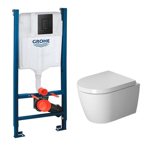 Duravit Me by Starck Compact Rimless toiletpakke inkl. sæde m/softclose, cisterne og matsort betjening Duravit Me by Starck Compact Rimless toiletpakke inkl. sæde m/softclose, cisterne og matsort betjening