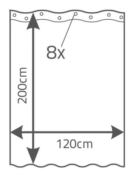 RIDDER Eco Tekstil badeforhæng - 120 x 200 cm - Hvid RIDDER Eco Tekstil badeforhæng - 120 x 200 cm - Hvid