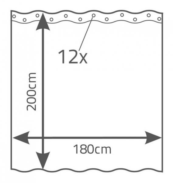 RIDDER Eco Tekstilforhæng - 180 x 200 cm - Hvid RIDDER Eco Tekstilforhæng - 180 x 200 cm - Hvid