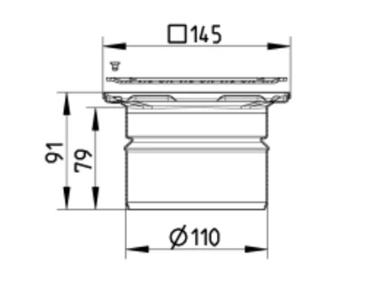 Bl&uuml;cher afl&oslash;bssk&aring;l t/beton 110mm