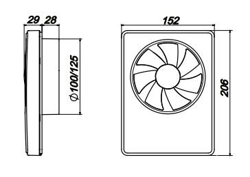 Duka Smart fan med fugt (hygrostat) og tidstyrring Ø100/125 mm - Hvid Duka Smart fan med fugt (hygrostat) og tidstyrring Ø100/125 mm - Hvid