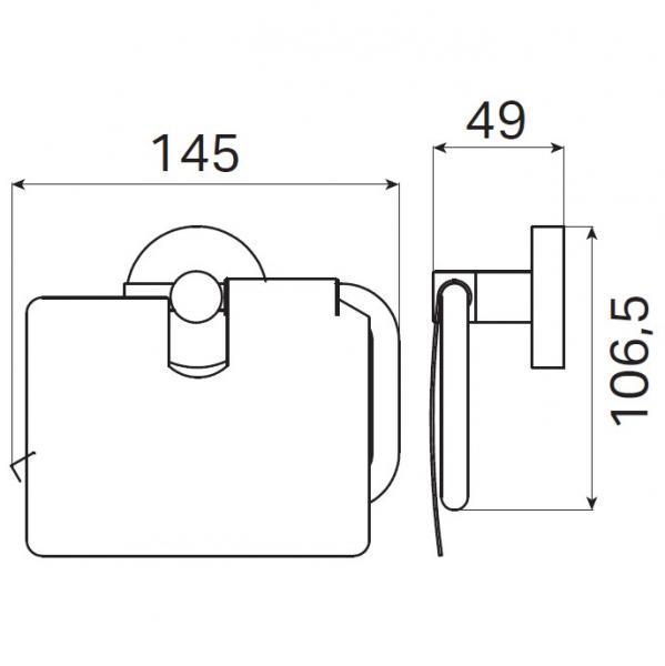 Kosmos toiletpapirholder m/låg - Børstet messing Kosmos toiletpapirholder m/låg - Børstet messing