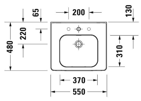 Duravit Soleil 55 håndvask t/væg Duravit Soleil 55 håndvask t/væg