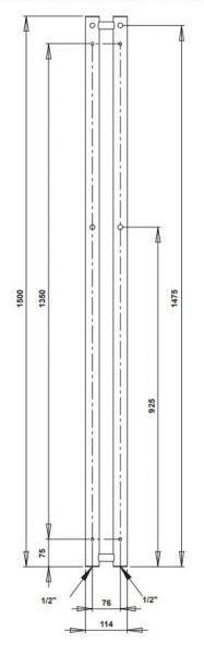 Strømberg Regus håndklædetørrer - 11,5x150 cm - Hvid Strømberg Regus håndklædetørrer - 11,5x150 cm - Hvid