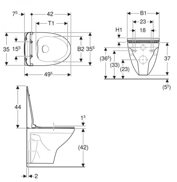 Ifö Spira Classic Rimless væghængt toilet m/sæde og Ifö Clean Ifö Spira Classic Rimless væghængt toilet m/sæde og Ifö Clean