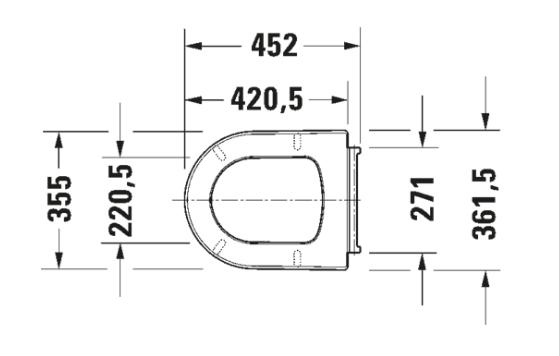 Duravit Me by Starck toilets&aelig;de med softclose - Mat hvid