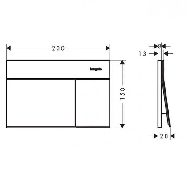 hansgrohe iFrame Element E betjeningsplade - Børstet bronze hansgrohe iFrame Element E betjeningsplade - Børstet bronze