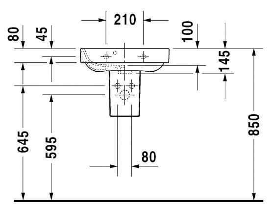 Duravit Happy D.2 50 håndvask t/væg Duravit Happy D.2 50 håndvask t/væg
