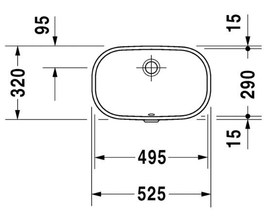 Duravit D-Code 49 håndvask t/underlimning - Uden hanehul Duravit D-Code 49 håndvask t/underlimning - Uden hanehul