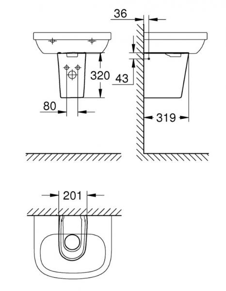 Grohe Essence Halvsøjle Grohe Essence Halvsøjle