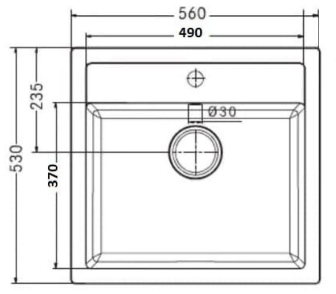 Franke Tectonite SID 610-50 k&oslash;kkenvask - Grafit metallic