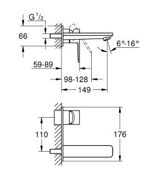 Grohe Lineare New M armartur til indbygning - Steel Grohe Lineare New M armartur til indbygning - Steel