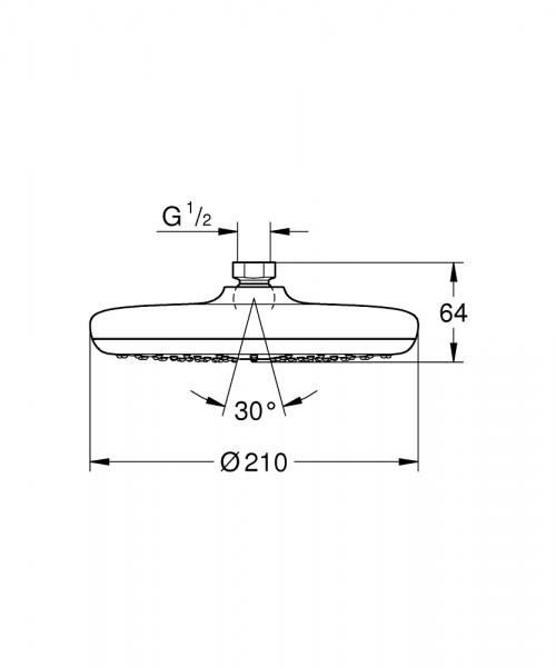 Grohe Vitalio Start 210 hovedbruser - Krom Grohe Vitalio Start 210 hovedbruser - Krom