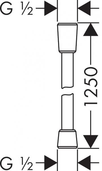 hansgrohe Isiflex bruseslange - 125 cm - Krom
