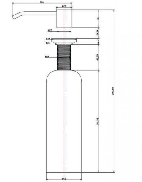 Lavabo Luna sæbedispenser t/køkkenvask - Mat sort Lavabo Luna sæbedispenser t/køkkenvask - Mat sort