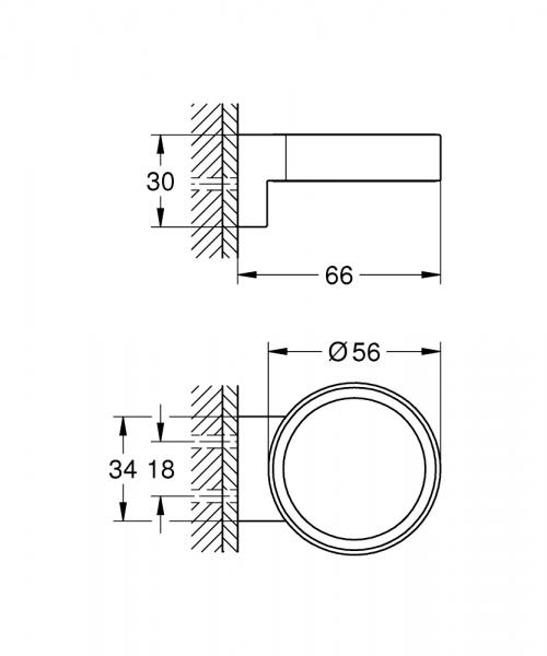 Grohe Selection holder - Poleret hard graphite Grohe Selection holder - Poleret hard graphite