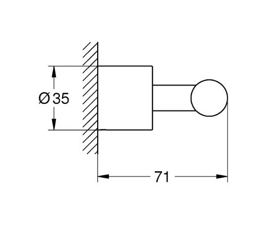 Grohe Atrio håndklædekrog - Børstet Hard Graphite Grohe Atrio håndklædekrog - Børstet Hard Graphite
