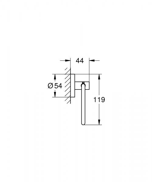 Grohe Essentials toiletrulleholder - Børstet hard graphite Grohe Essentials toiletrulleholder - Børstet hard graphite