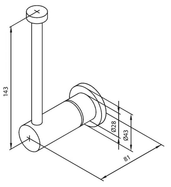 Damixa Silhouet reservepapirholder - Poleret messing Damixa Silhouet reservepapirholder - Poleret messing