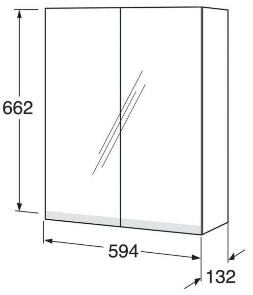 Gustavsberg Artic spejlskab 60 - Sort ask Gustavsberg Artic spejlskab 60 - Sort ask