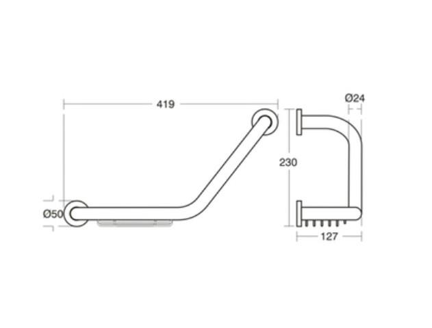 Ideal Standard Gribeh&aring;ndtag m/s&aelig;beholder - Krom