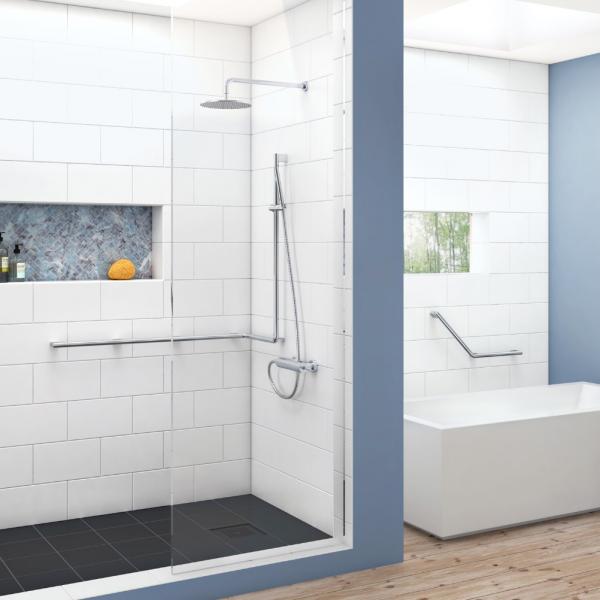 Smedbo Living badekarsgreb - Enkel - Krom Smedbo Living badekarsgreb - Enkel - Krom