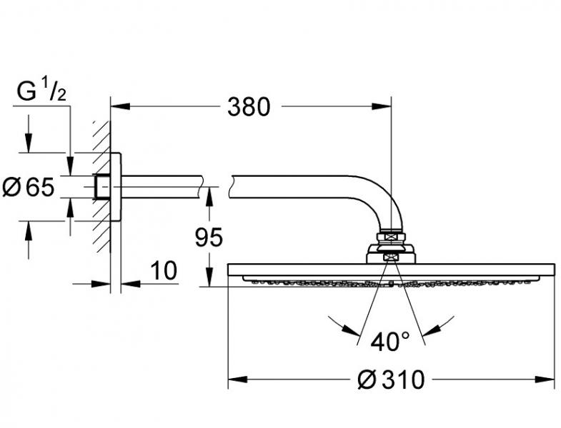 Grohe SmartControl komplet brusesystem m/Rainshower 310 hovedbruser og SmartActive til indbygning - Supersteel Grohe SmartControl komplet brusesystem m/Rainshower 310 hovedbruser og SmartActive til indbygning - Supersteel